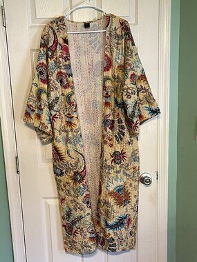 Raj Artisan Boho Kantha Kimono (One Size)